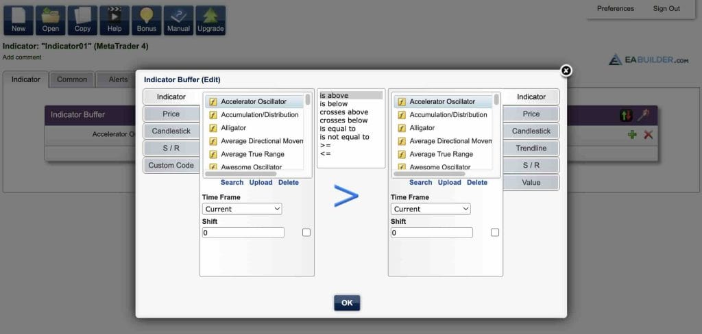 EA Builder workflow