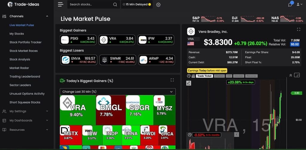 trade idea interface